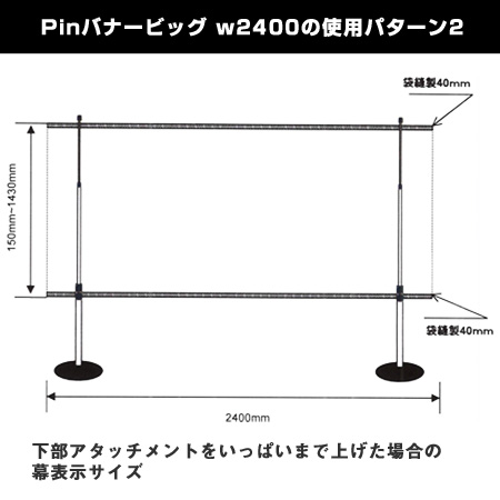 Pinバナービッグ w2400使用パターン例2