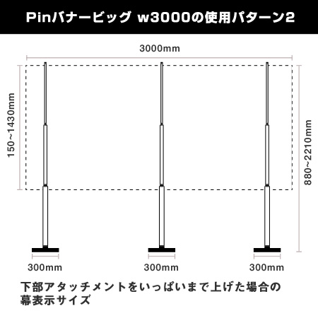 Pinバナービッグ w3000使用パターン2