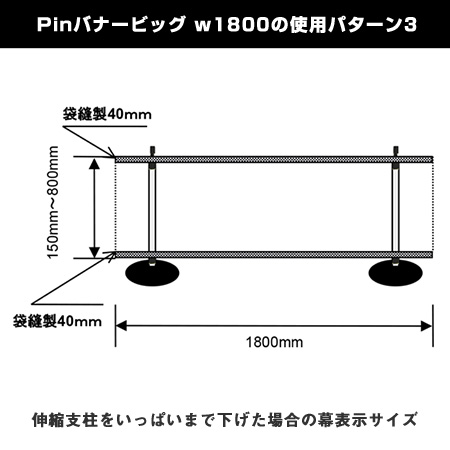 Pinバナービッグ w1800使用パターン例3