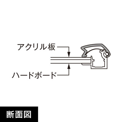 ポスターグリップPG-20R 屋内用A1 断面図画像