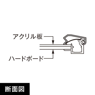 ポスターグリップPG-20S 屋内用A1 断面図画像